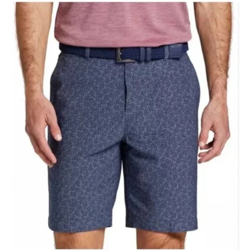 VRST NWT Men's Ditsy Leaf Print Golf Active Short in Navy 34